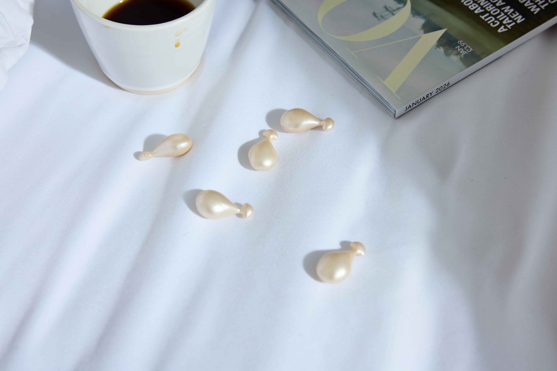 Pearl silicone lubricant capsule — medical-grade formula enriched with passionfruit seed oil